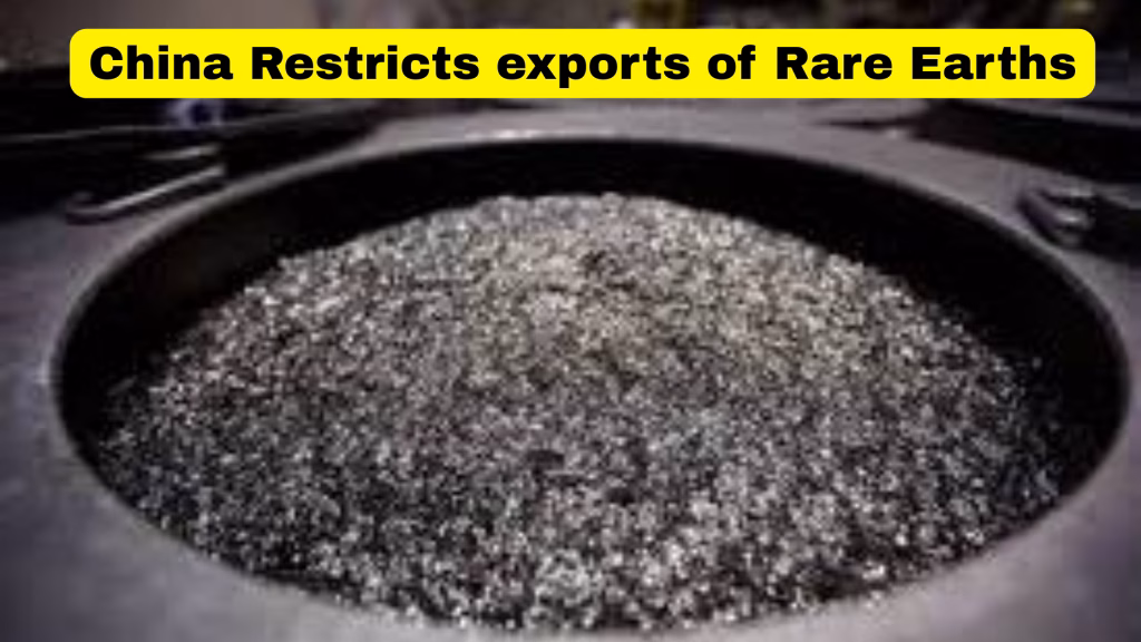 China Restricts exports of Rare Earths